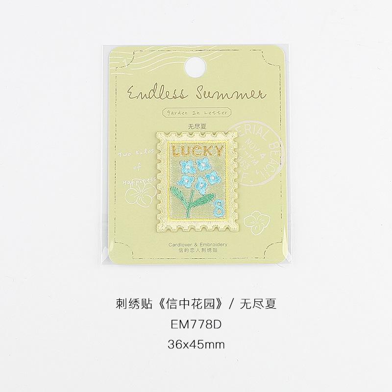 

Самоклеящиеся штампы, тканевые наклейки с вышивкой в виде цветов, чехол для мобильного телефона, ежедневник, сумка, декоративные наклейки для DIY, наклейки-заплатки для дырок на одежде Endless Summer
