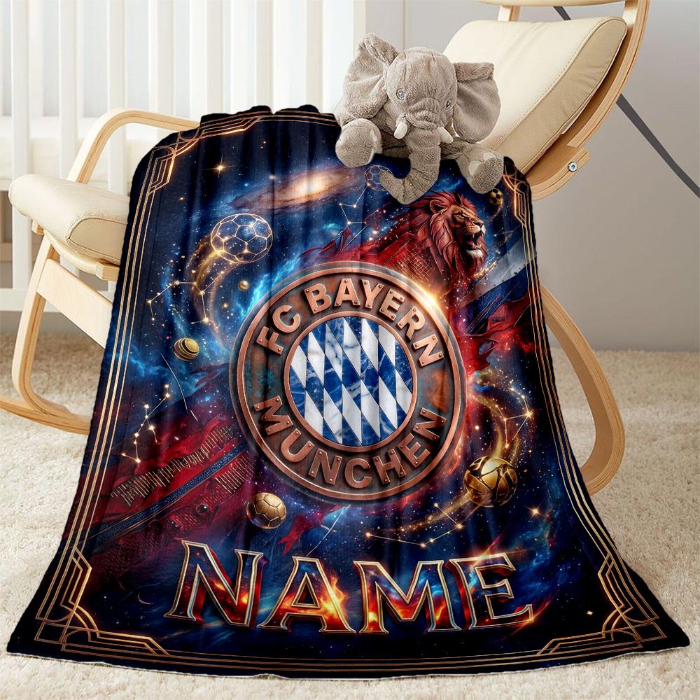 Bayern Munich Dreams Personalized Name Blanket Throw Customizable Blanket Durable Comfort Suitable for Bedding Sofa Living Room Picnics