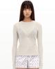 Hupo Love Sheer Long Sleeve T-Shirt_Powder Gray