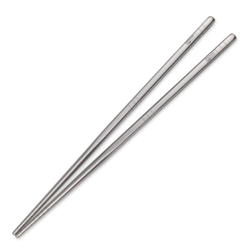 TITECOUGO Ultra-Lightweight Titanium Chopsticks for Outdoor Camping, 23cm Square, Perfect for Camping, BBQs, Cooking, and More. Non-Slip, Portable, Sa
