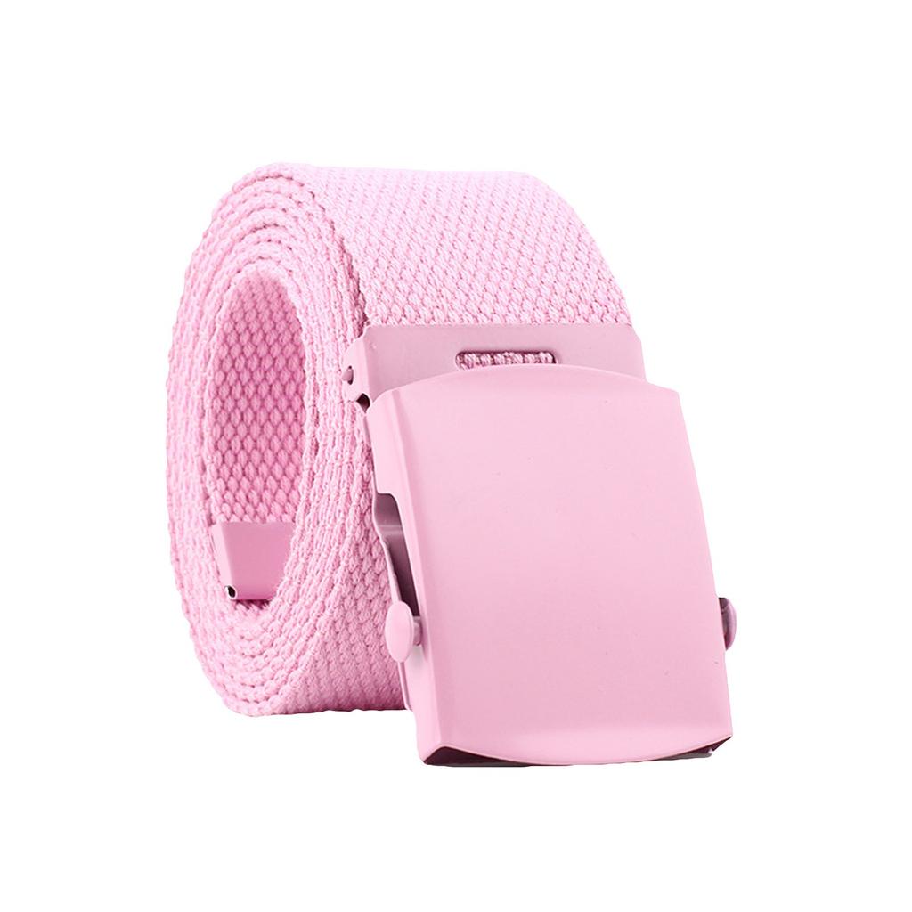 Men Women Automatic Fashion Nylon Belt Buckle Fans Canvas Belt