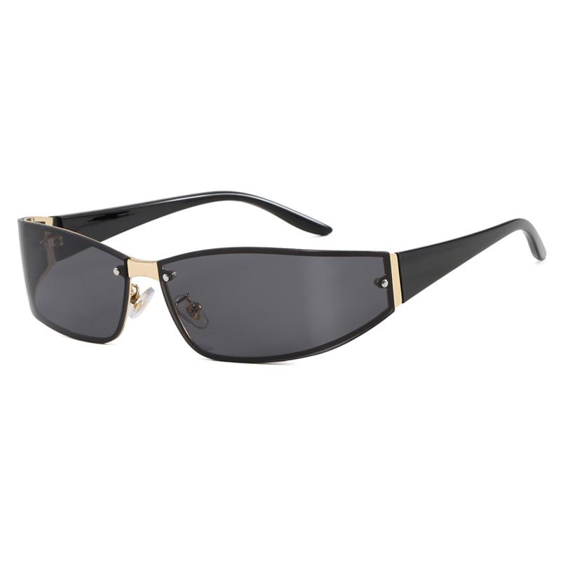YK frameless riveted sunglasses new technology street show sunglasses fashion European and American sunglasses