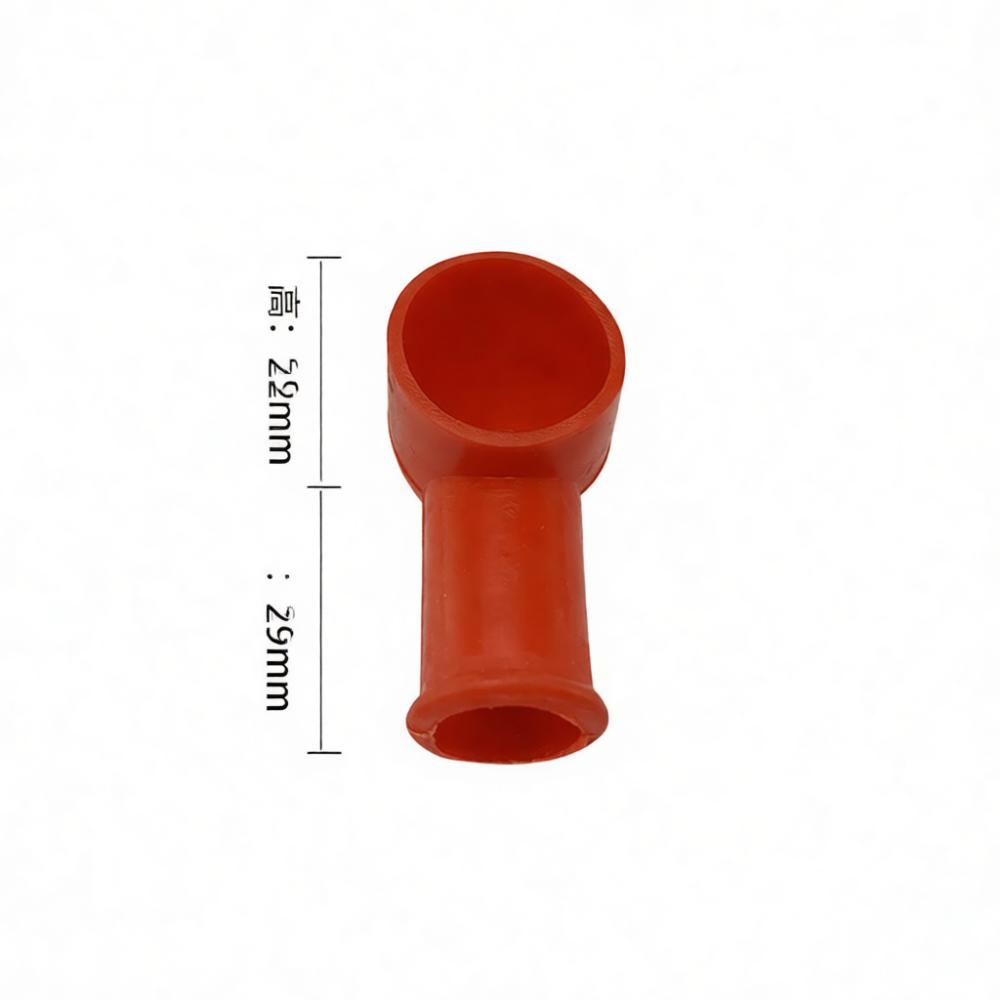 Battery Terminal Protector Pipe Shape Rubber Insulating Cap Car Motorcycle Protective Cover Insulation Head Connector