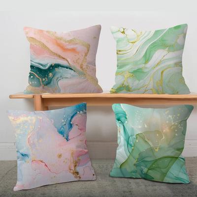 Farbe Blau Gold Weiß Marmor Kissenbezug Für Schlafzimmer Raum Und Wohnzimmer Sofa Dekorative Kissenhülle