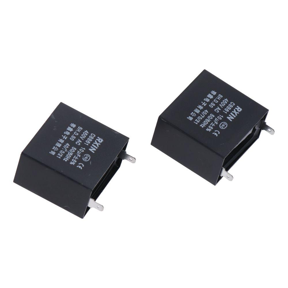 Single Insert Ceiling Fan Capacitor Polypropylene CBB61 10uF 450V AC Metalized Film Capacitors for Water Pump Motor Generator