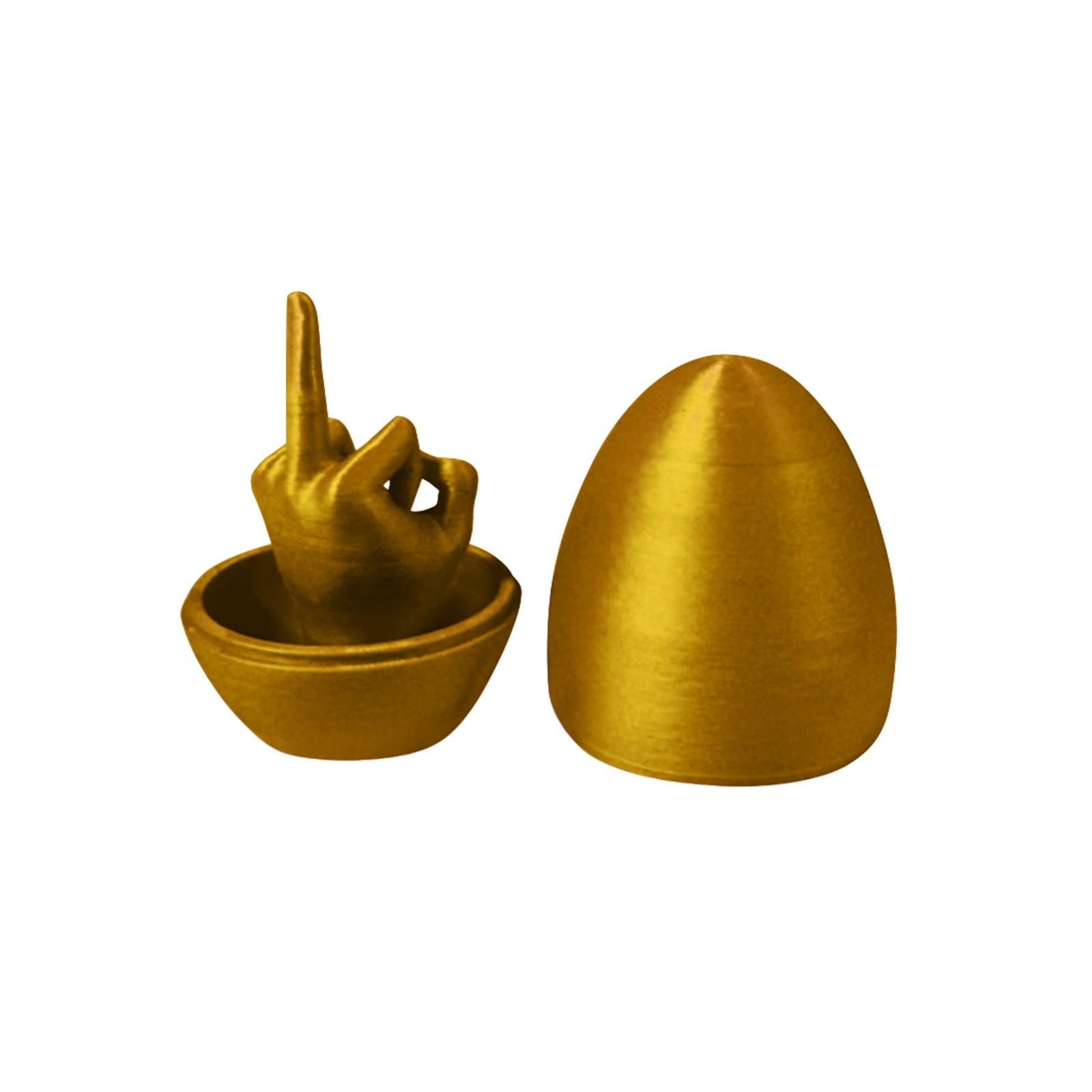 

3D-печать Дружественный Жест Яйцо Декомпрессионный Инструмент Забавная Игрушка Взрослый Подарок Забавный One Size золотой