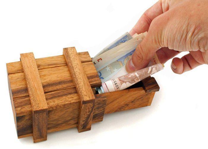 Coffret de pandore - leonardo da vinci - casse-tête en bois - difficulté 3/6 - 7,5x9x4,5 cm - cadeau idéal