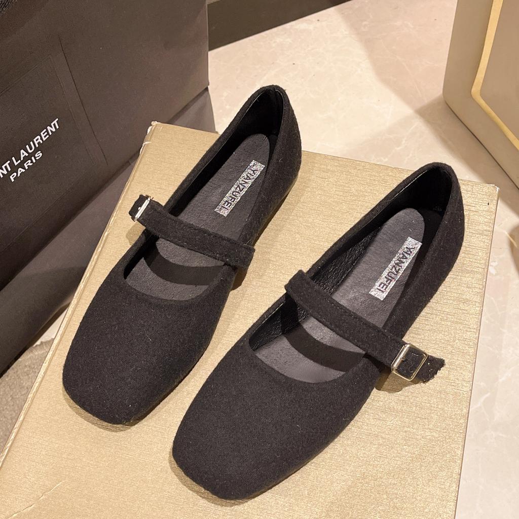 Spring Autumn New Women's Shoes Retro Low Heeled Leather Footwear Casual Versatile Mary Jane Shoes Comfort Fashion Ladies Flat