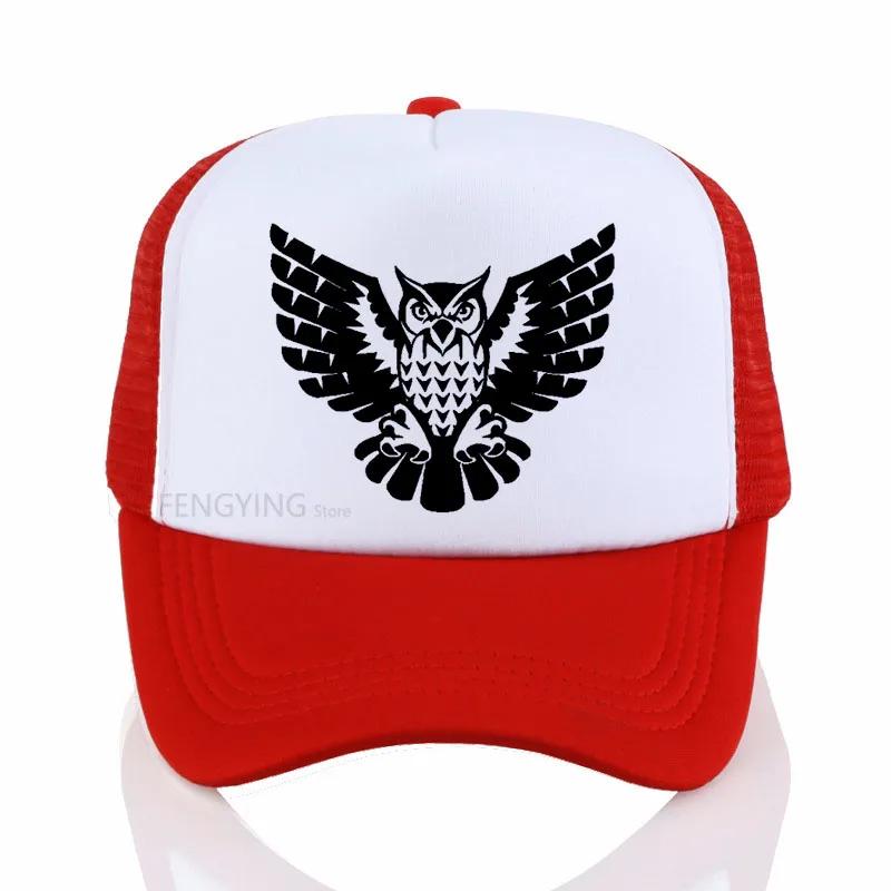 Fashion owl bird baseball cap summer mesh trucker cap Casual Adjustable sports hat