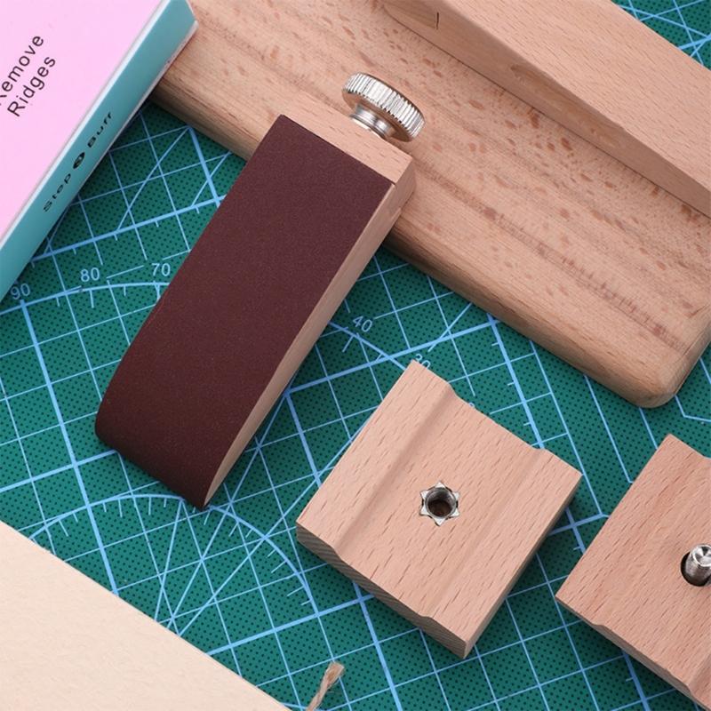 Sandpaper Clamp Block with Wood Body and Metal Thumb Screw for Flat Sanding, Hand Finishing and DIY Repair Work