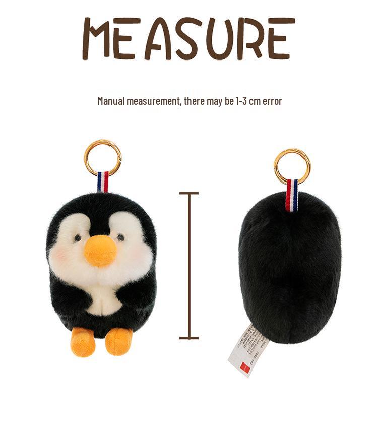 Adorable Penguin & Rabbit Plush Keychain Doll - Girls' Gift & Bag Charm