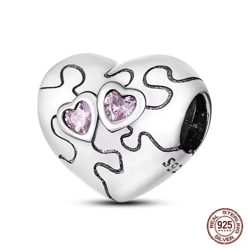 Splittable Mother Daughter Dangle Charm Bead Component Bead Components Compatible With Authentic Original Bracelet High Quality Fine Jewelry Designed