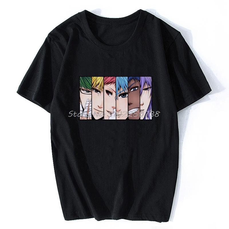 Japan  Anime Kuroko No Basket Funny Print T Shirt Men Harajuku Manga Summer Tops Causal Basketball Cartoon Tee Anime Shirt