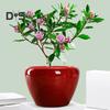 Ceramic Flowerpot Large Circular Opening Planter Pot Colored Glaze Finish Flower Pot with Drainage Hole for Indoor Outdoor Use