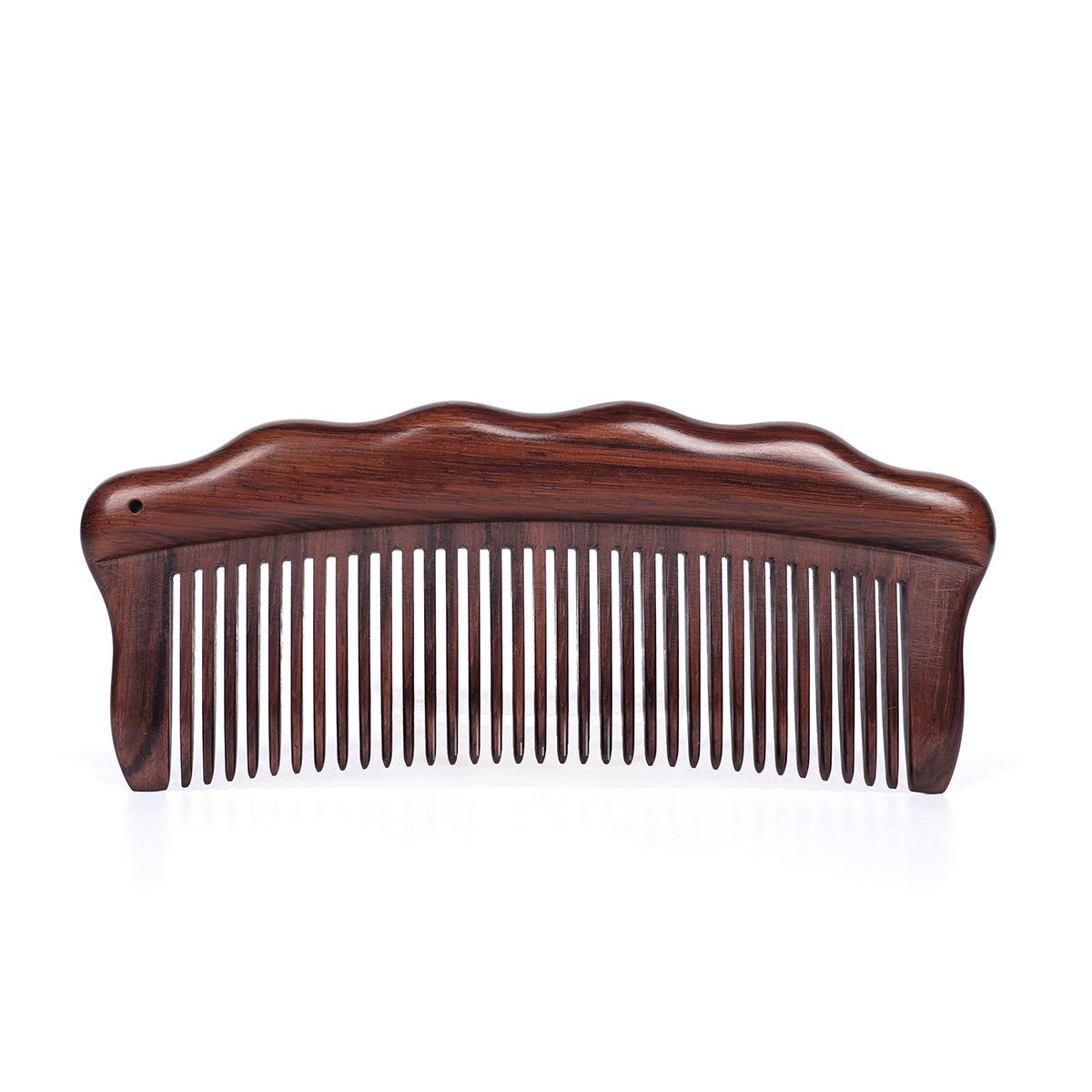 

Satin Rosewood Fine-Tooth Comb: Cute, Portable, Anti-Static Hair Comb for Women, Ideal for Long Hair Care.