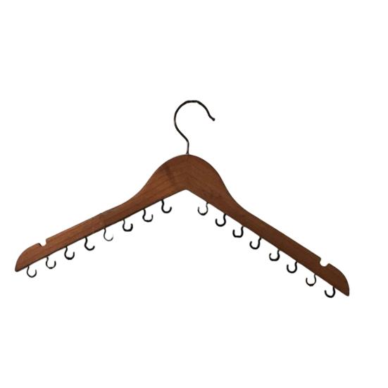 

Вешалка для одежды с 16 крючками, нескользящая, из массива дерева, многофункциональная, экономящая место, вешалка для хранения ювелирных изделий, товары для дома