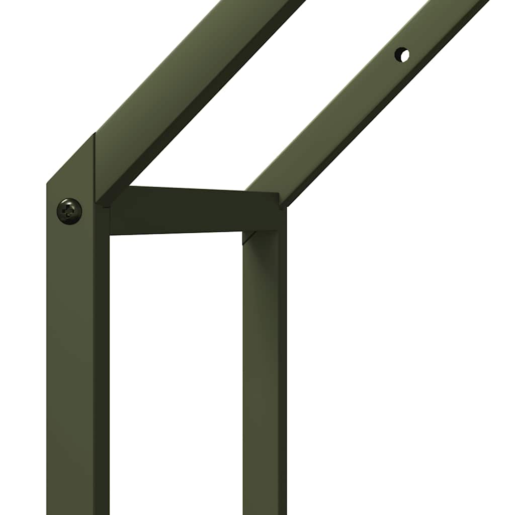 Firewood Rack Olive Green 40 x 25 x 90 cm Cold Rolled Steel