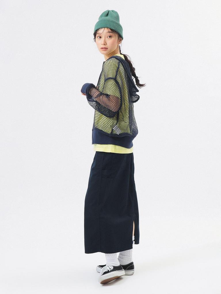 [BEAMS BOY] L/S TEE Big Mesh Hoodie Women's NAVY ONE SIZE