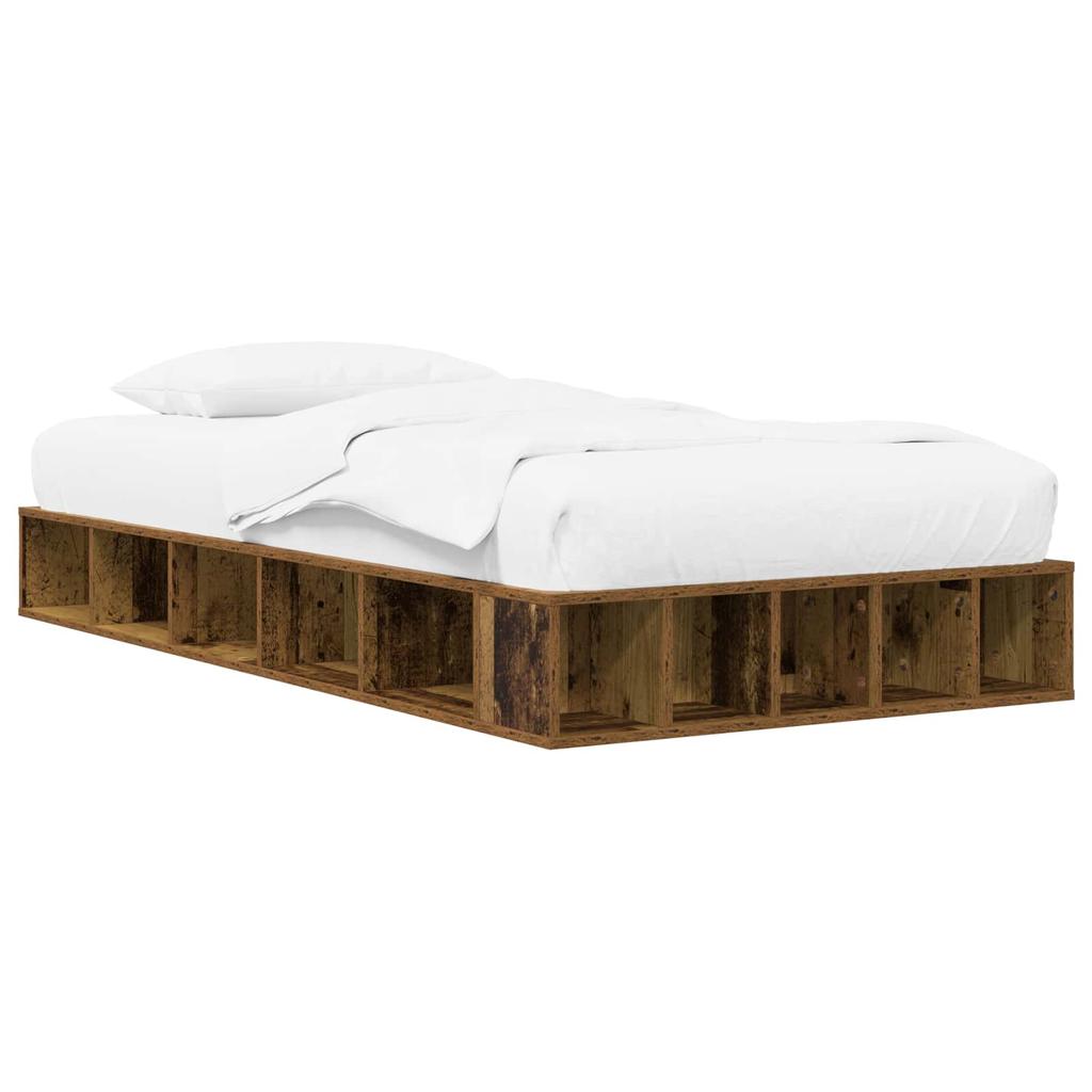 Bed Frame with Storage Space Reclaimed Wood 80 x 200 cm Engineered Wood