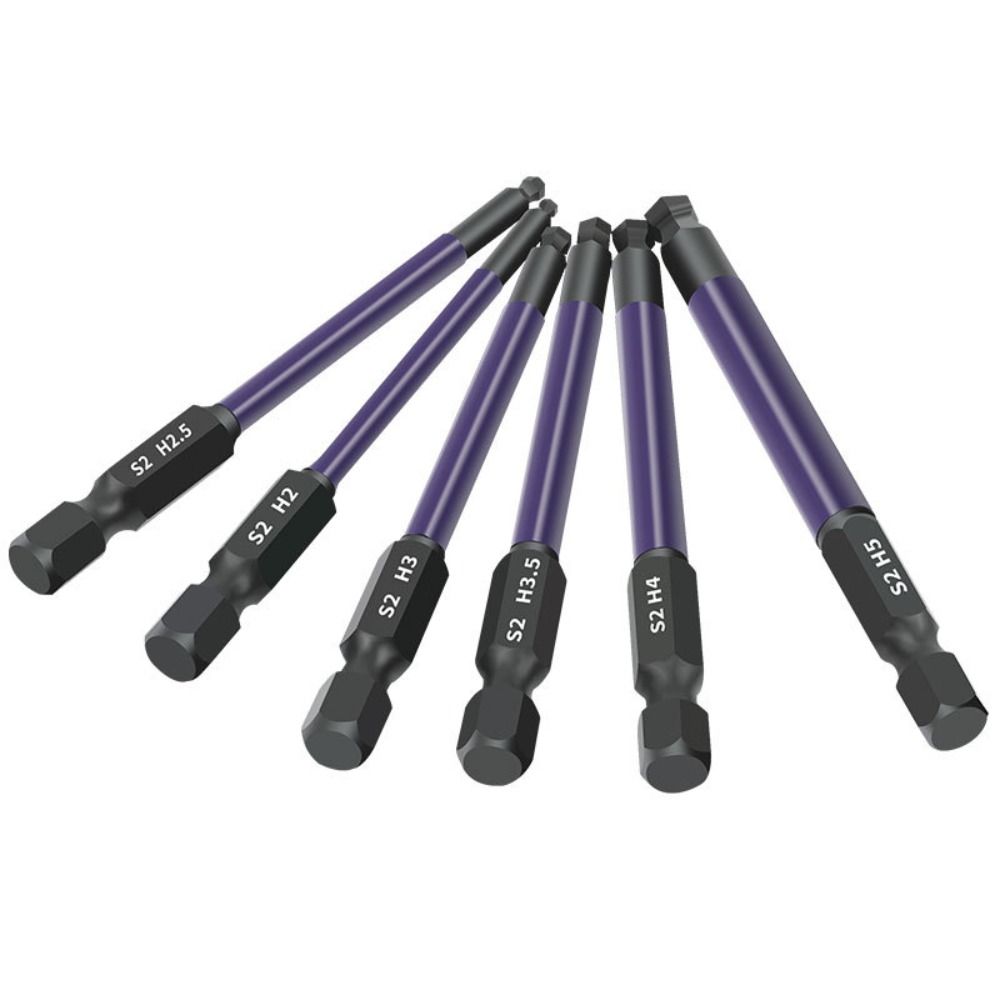 1/4 Inch Hex Shank Ball End Hex Bit with Double-ended Socket Hexagonal Screwdriver Bit