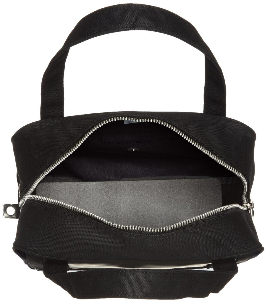 Canvas Mail Boston Bag with Horseshoe Lock Not Red 9L 25 Cm Black [Sanei] (SS) (Padlock Included) 0.5kg BTSS-U-01