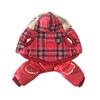 Haustierkleidung, Winterkleidung für kleine Hunde, Karierte Baumwollkleidung, Hundekleidung, Haustierkleidung