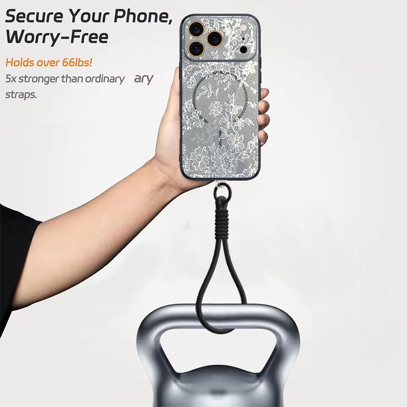 Vintage Mandala Floral Hand Strap Case For iPhone 17 Pro Max iPhone 16 15 14 13 Pro Max Magnetic For Magsafe Hybrid TPU+PC Matte Cover