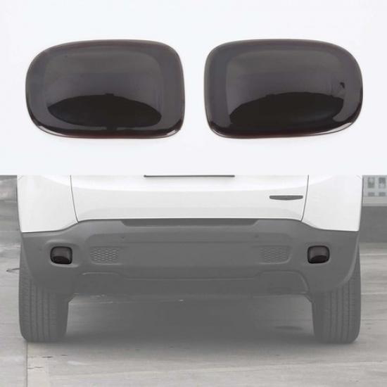Rear Fog Light Decor Cover Trim Kit For Jeep Renegade 2015-2018 Smoked Black