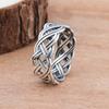 Fashion Hollow Braided Rings for Men Simple CopperColor Couple Anniversary Party Gift Finger Ring Women Punk Hiphop Jewelry