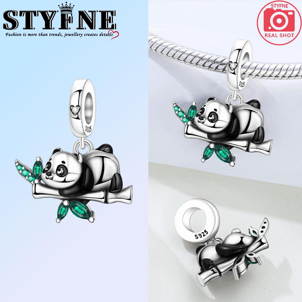 Copper Elephant Bamboo Panda Cute Headphones Squirrel Charms Beads Pendant For Original Bracelet Woman Girl Jewelry