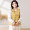 Chinese Style Vest for Middle-Aged and Elderly Women - Spring/Autumn Shawl Jacket