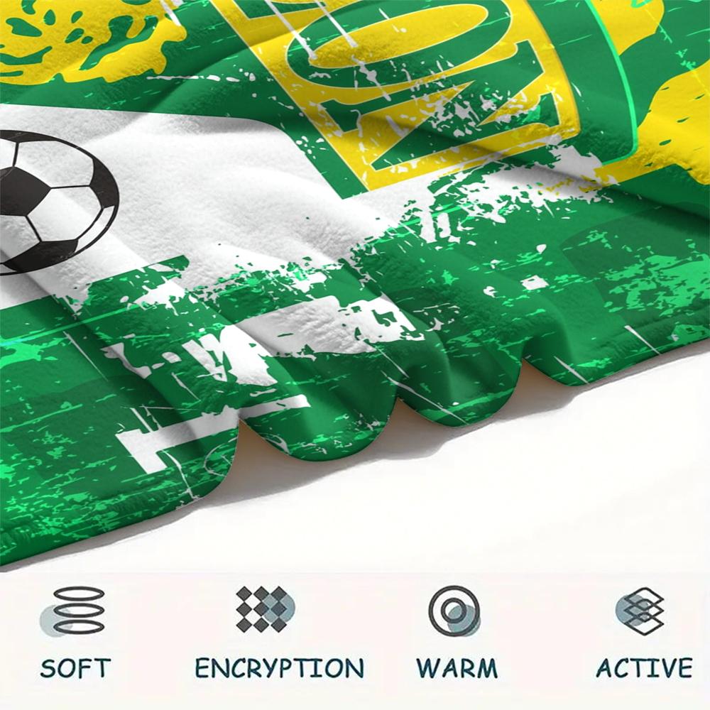 Leon FC,pattern Flannel Blanket, High Quality Comfortable for All Seasons, Home Decor, Warmth and Comfort, Perfect for Gifts.