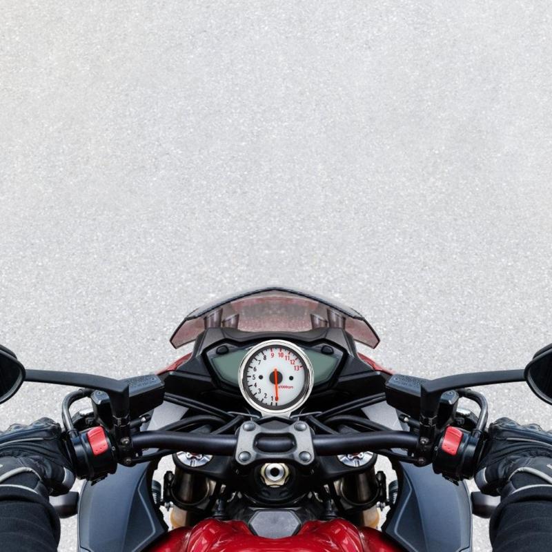 Edelstahl Tacho Motorrad Tachometer Motorrad Zubehör 13000 U/min Zähler mit LED-Hintergrundbeleuchtung Einfache Installation