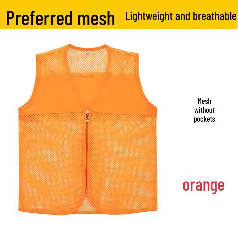 Custom Mesh Breathable Volunteer Vest with Logo for Events and Workwear