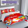 3pcs Custom Name SuperZings Bedding Set,Includes 1 Duvet Cover and 2 Pillowcases,All-season Bedroom Decor