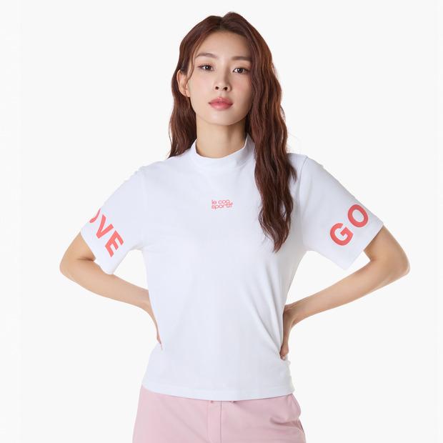 LECOQ GOLF Women'S Lettering Point Half-Neck T-Shirt (Gq122Lts32)