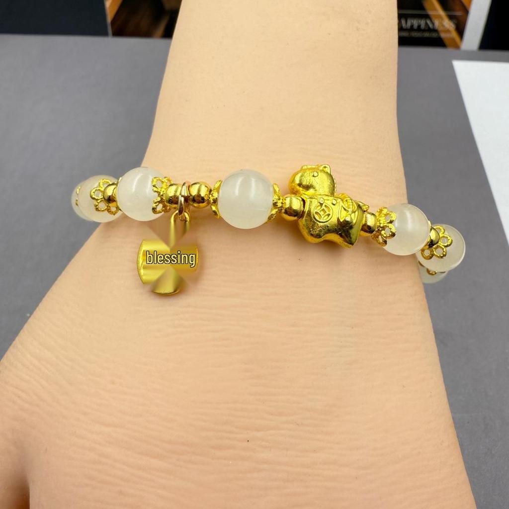 High-End Versatile Fu Character Horse Bracelet – Brings Fortune, Trendy Rocking Horse Design, Popular Student Accessory