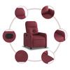 Relaxation Armchair Burgundy Fabric