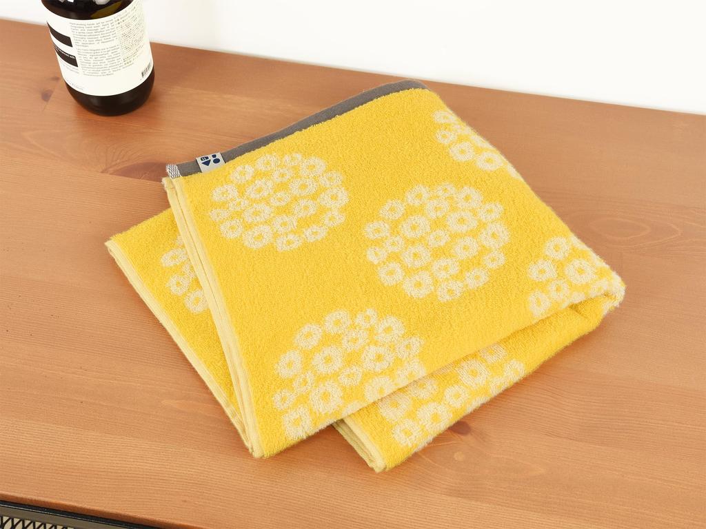 Kosugizen Onnela Pieni Mini Bath Yippee 50 X 100 (Onnelapieni) Towel, Yellow, Cm, Reversible, Compact, AMON-5603-1YE