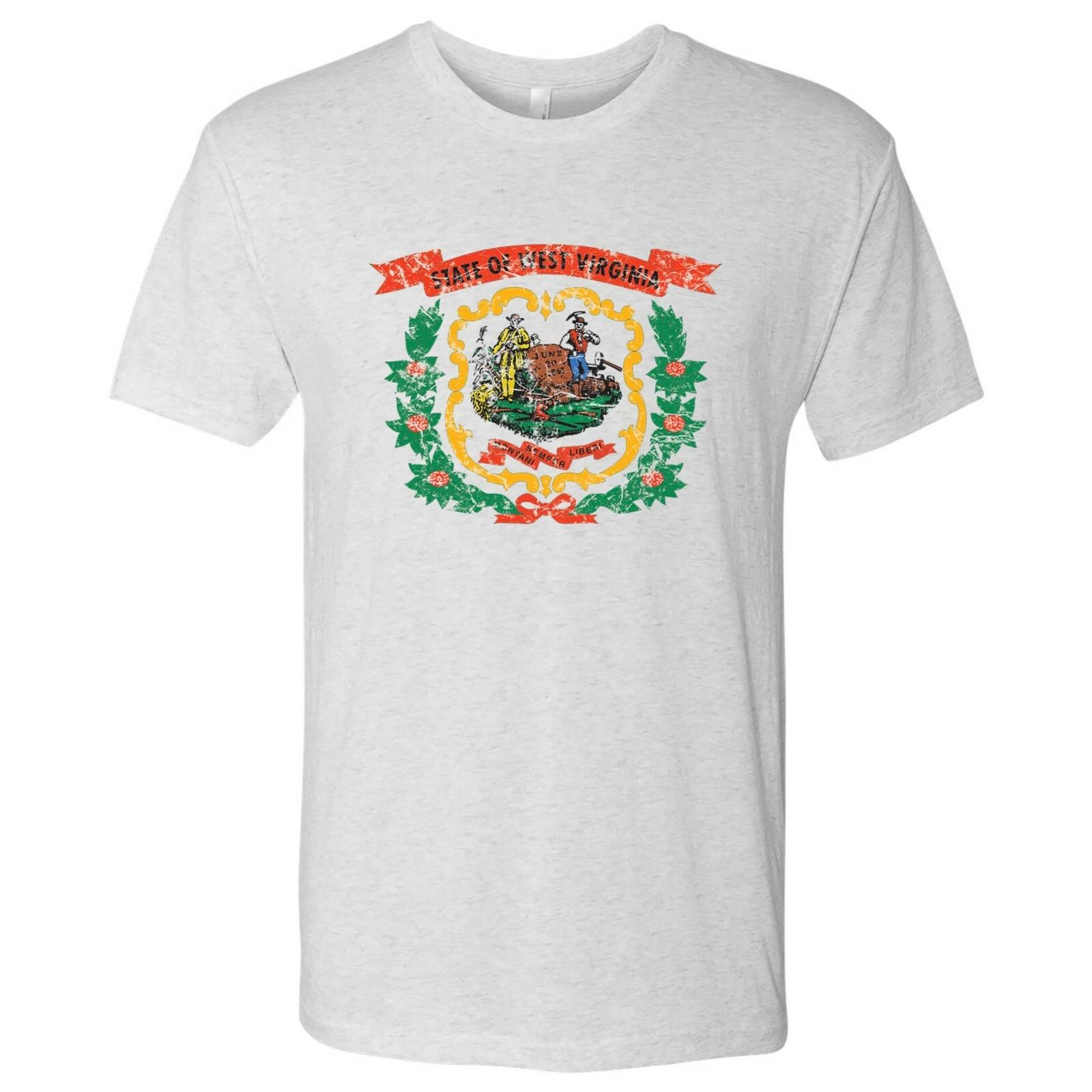 West Virginia Flag State Pride Hometown Triblend Mens T-Shirt L