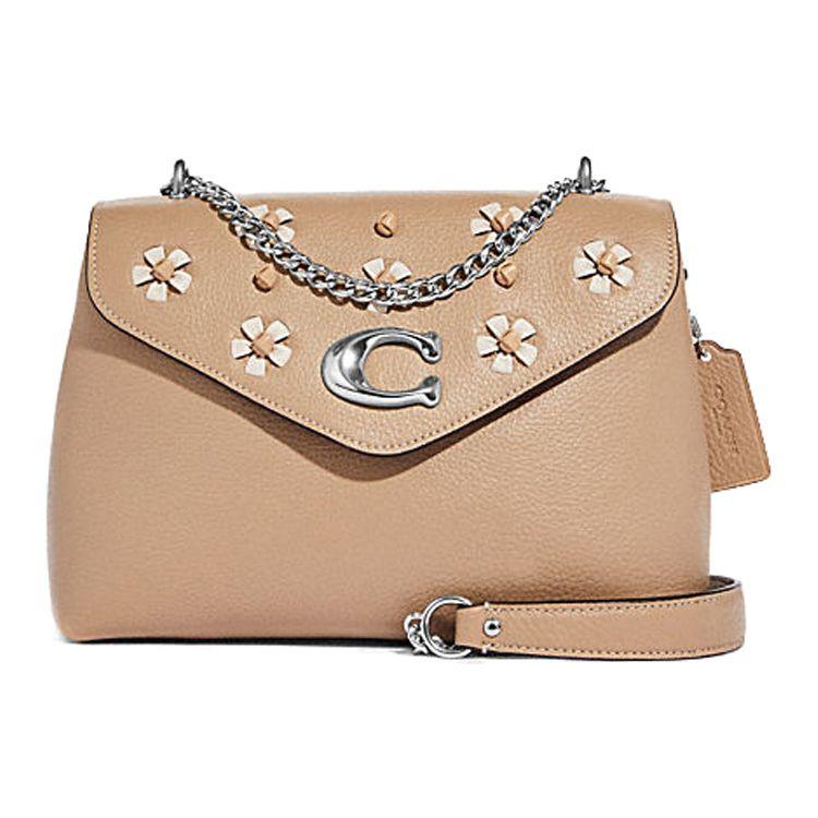 Coach Tammie 26 Logo Snap Chain Crossbody Bag Women crossbody bag Milk-Tea CA146-SVUM Basic Set (Bag+Dust Bag)