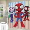 Marvel 1pc Printed Shower Curtain with Spider-Man Cartoon Design, Durable, Perfect for Cozy Home Bathrooms or Guest Bathrooms,