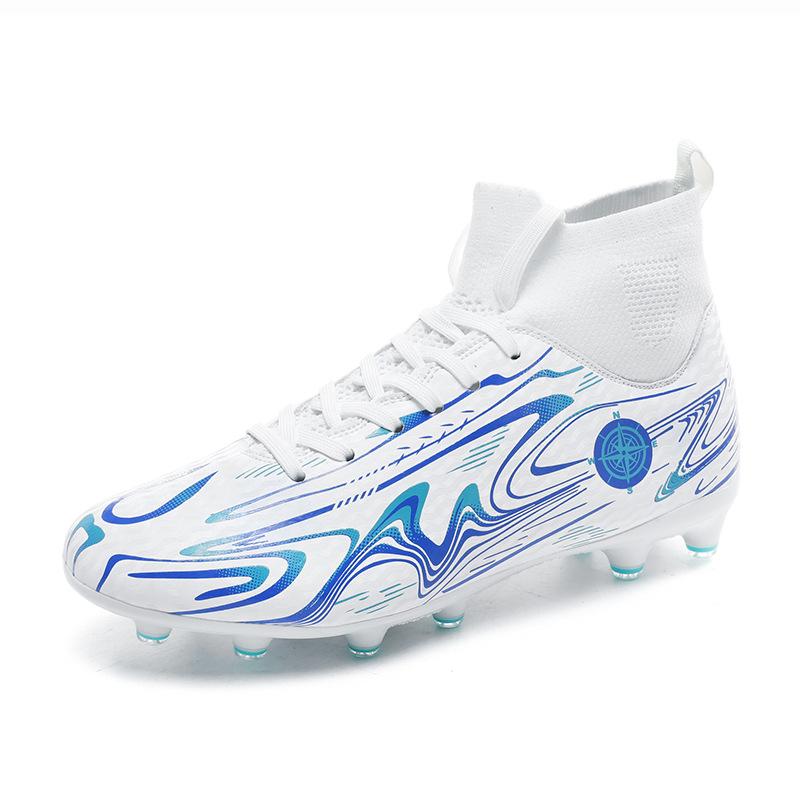 High-top football shoes men's game professional youth broken nails long nails non-slip socks mouth sports shoes