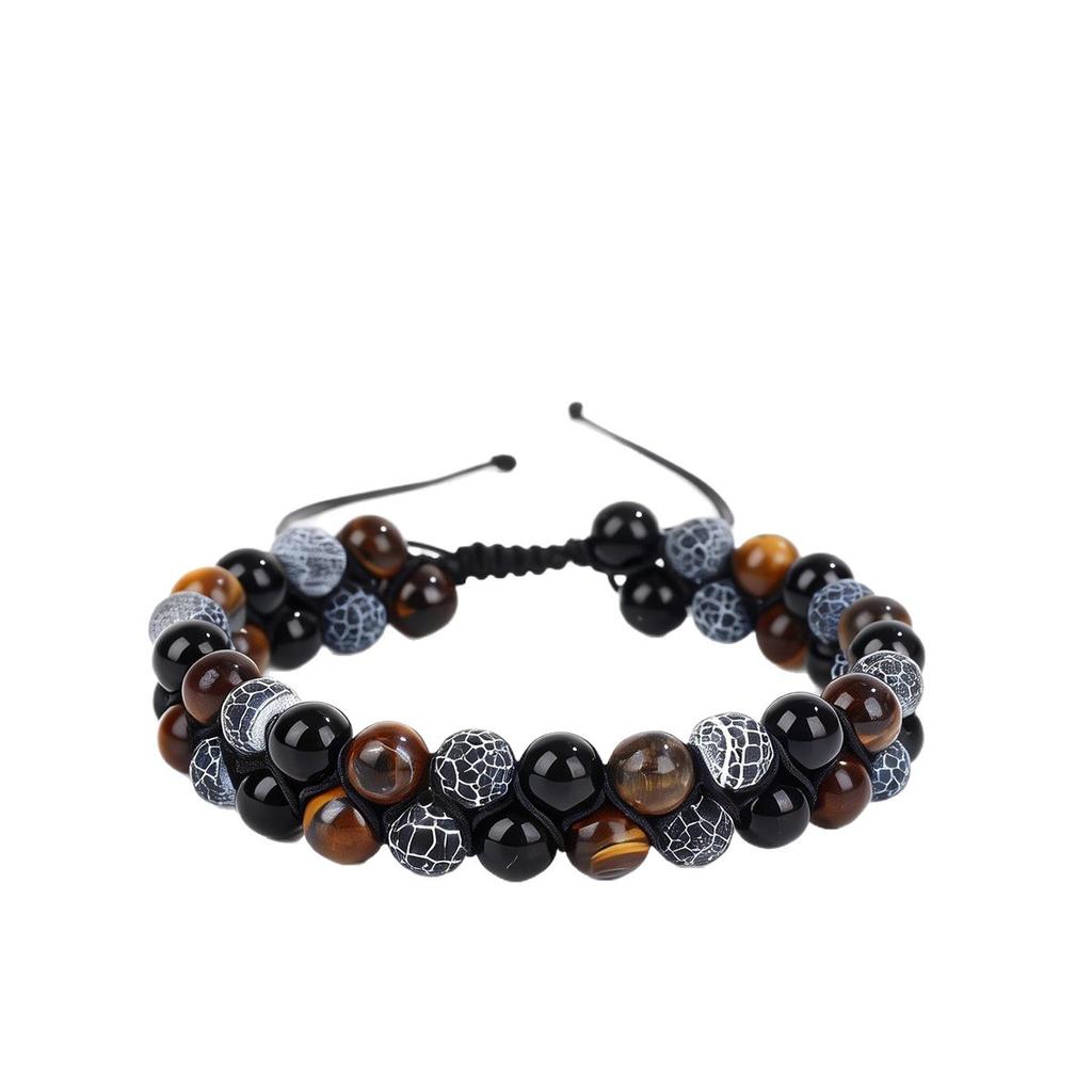 Jewelry Bracelet Woven Stone European and American Bracelet Bracelet Bracelet Tiger Eye Weathered Agate Bracelet