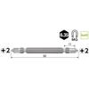 VESSEL 40V Compatible Problem Solving Bit Reinforced Tip Double Ended Bit +2 x 82 Set of 5 DRB5P2082