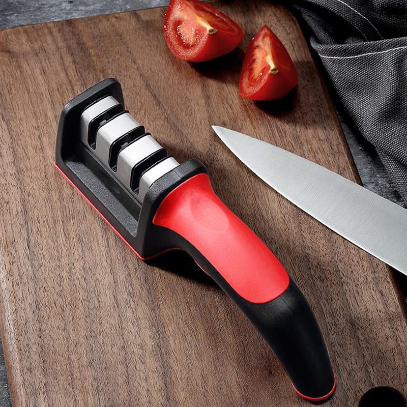 1Pcs Manual Kitchen Knife Accessory Sharpening Tool Ceramic 3 Stage Professional Kitchen Knife Sharpener