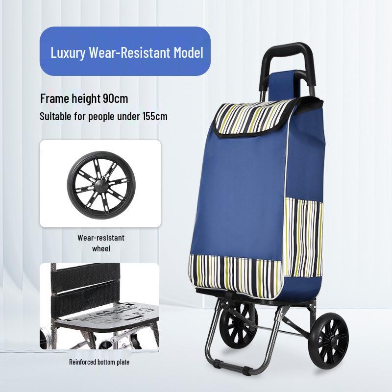 Leichter, faltbarer Einkaufswagen mit Griff