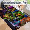 Custom Text Teenage Mutant Ninja Turtles Pattern Floor Rug Soft Indoor Carpet Mat Living Room Bedroom