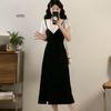 Plus Size Slimming Faux Two-Piece Long Dress - 2026 Summer Collection