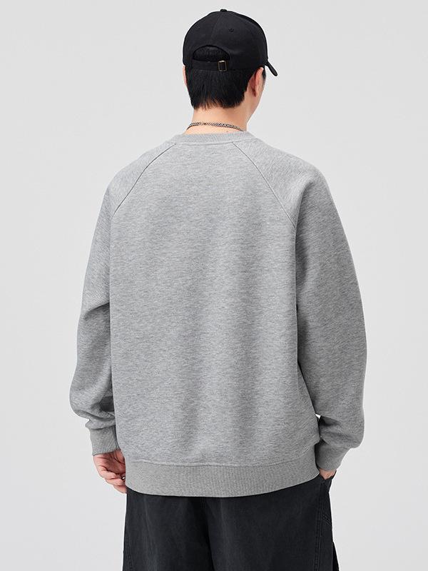 Men's Autumn Trendy Patchwork Round Neck Loose Casual Hoodie Long Sleeve Top